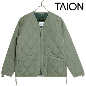 �^�C�I�� TAION �~���^���[ �_�u���W�b�vV�l�b�N�_�E���W���P�b�g [TAION-101ZML-1 FW24] U MILITARY W-ZIP V NECK DOWN JKT �����Y�E���f�B�[�X �A�E�^�[ �C���i�[�_�E�� �t�@�X�i�[ D.SAGE-GREEN ���K�戵�X