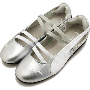 �y�ő�100%�|�C���g�o�b�N�z�v�[�} PUMA �X�j�[�J�[ �X�s�[�h�L���b�g �o���G ���^���b�N �E�B�����Y [401581-01 FW25] SPEEDCAT BALLET METALLIC WNS ���f�B�[�X �C �V���[�Y PUMA-Silver ���K�戵�X