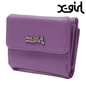 �G�b�N�X�K�[�� X-girl �~���Y���S�t�F�C�N���U�[ �~�j�E�H���b�g [105253054012 FW25] MILLS LOGO FAUX LEATHER MINI WALLET ���f�B�[�X Xgirl �O�܂� �~�j���z PURPLE ���K�戵�X
