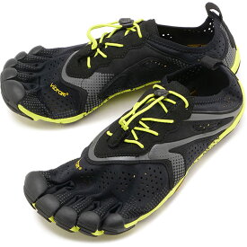 【1/25限定 最大P32倍】ビブラムファイブフィンガーズ Vibram FiveFingers 5本指シューズ メンズ V-Run [16M3101] 靴 ベアフットスニーカー 黒 Black/Yellow 正規取扱店