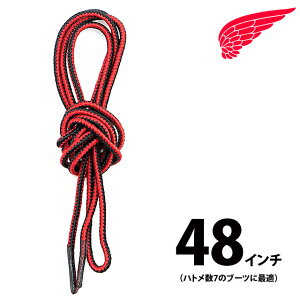 �y4/18���� �ő�P21�{�z���b�h�E�B���O REDWING �����A�N�Z�T���[ 48�C���` �^�X�������[�X [93019] 48inch Taslan Laces �C�R �V���[���[�X 122cm 6�C���`�p BLACK/RED ���� �y���[���։z ���K�戵�X