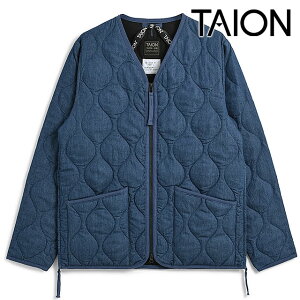 �^�C�I�� TAION �~���^���[ �_�u���W�b�vV�l�b�N�_�E���W���P�b�g [TAION-101ZML-1 FW26] MILITARY W-ZIP V NECK DOWN JKT �����Y�E���f�B�[�X ���j�Z�b�N�X �A�E�^�[ �C���i�[�_�E�� �O�J�� �l�C�r�[ INDIGO-DEN