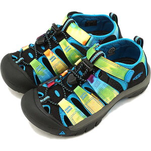 �y20�`23.5cm�z KEEN �L�[�� �T���_�� �C �L�b�Y NEWPORT H2 �j���[�|�[�g �G�C�`�c�[ Rainbow Tie Dye [1018441] ���K�戵�X