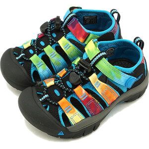�y15�`19.5cm�z KEEN �L�[�� �T���_�� �C �L�b�Y NEWPORT H2 �j���[�|�[�g �G�C�`�c�[ Rainbow Tie Dye [1018447] ���K�戵�X