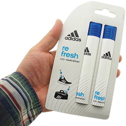 【即納】【メール便可】アディダスadidasスティックタイプのデオドラントボトル収納空間用芳香剤4ml(2ml×2本セット)refreshシューケア用品(BH5339)【コンビニ受取対応商品】