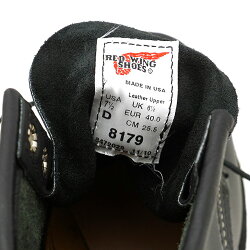 【国内正規品】REDWINGレッドウィングブーツ8179CLASSICWORKBOOTSアイリッシュセッタークラシックワークブーツ6インチモックトゥBLACKCHROME【bpl】