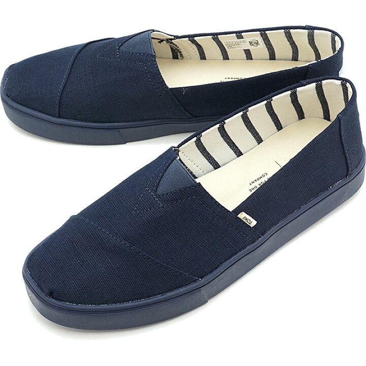 楽天市場 完売 トムスtoms メンズ エスパドリーユ スリッポン カップソール Mns Alpargata Cupsole トムズシューズ 靴 Navy Navy Heritage Canvas Cupsole ネイビー系 Ss19 S E Mischief