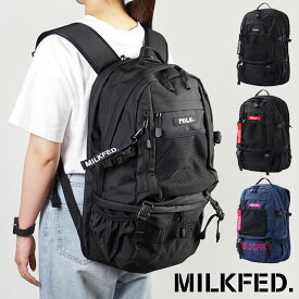 【4/25は楽天カードで最大23倍】ミルクフェド MILKFED. レディース ネオ エンブロイダリー ビッグ バックパック バー NEO EMBROIDERY BIG BACKPACK BAR リュックサック デイパック スクバ 通学 [03192048]【e】