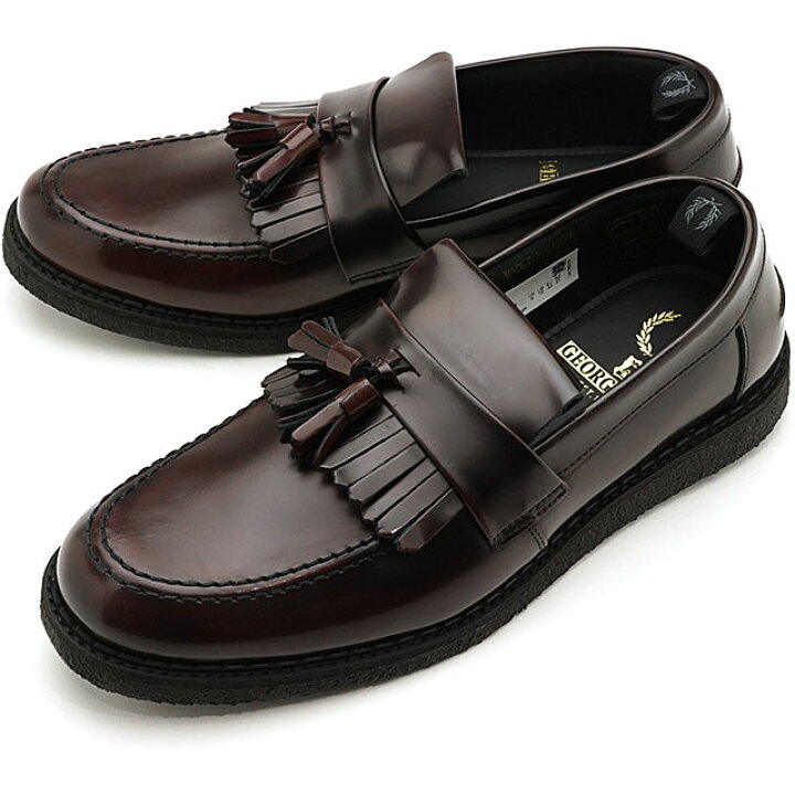 楽天市場 コラボ フレッドペリー Fred Perry ローファー ジョージコックス タッセルローファー Fp George Cox Tassel Loafer B9278 158 Su メンズ レディース 革靴 Ox Blood バーガンディー系 Mischief