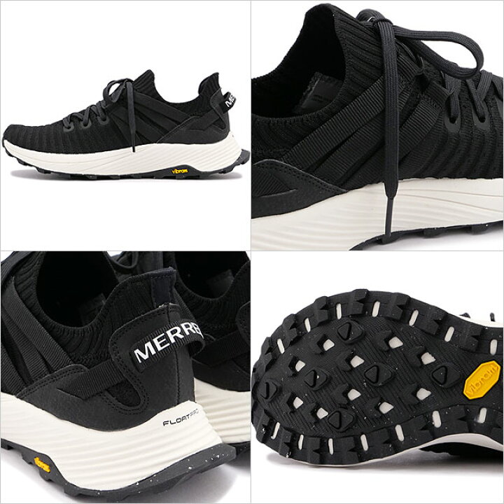 楽天市場 11 11まで 楽天カードで最大13倍 メレル Merrell エンバーク レース レディース スニーカー J Ss22 W Embark Lace キャンプ アウトドア ニット素材 ビブラムソール Black White 黒 ブラック系 E Mischief