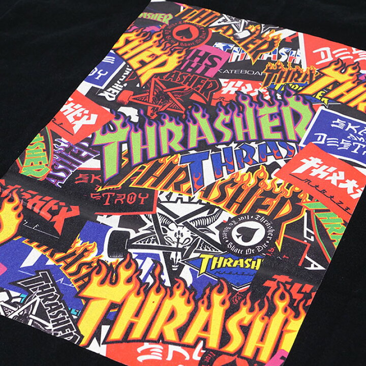 楽天市場 10 11まで 楽天カードで最大13倍 スラッシャー Thrasher メンズ Tシャツ Thc Su22 Sticker Allover Back Side トップス 半袖 メール便可 Mischief