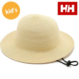 ヘリーハンセン HELLY HANSEN キッズ Kサマーロールハット [HCJ92204-IV SS23] K Summer Roll Hat HH 帽子 子供用 UVカット仕様 麦わら帽子 アイボリー