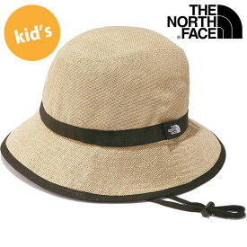 ザ・ノース・フェイス THE NORTH FACE キッズハイクハット [NNJ02308-BE SS23] Kids' HIKE Hat 男の子・女の子 TNF 子供用 麦わら帽子 ウォッシャブル ストローハット 速乾 ベージュ【メール便可】【e】