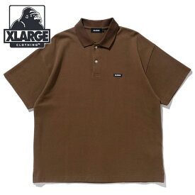 【在庫限り】エクストララージ XLARGE メンズ スタンダードロゴ ビッグポロシャツ [101232013005 SU23] STANDARD LOGO BIG POLO SHIRT x-large エックスラージ トップス 半袖 BROWN 茶 ブラウン系【ts】