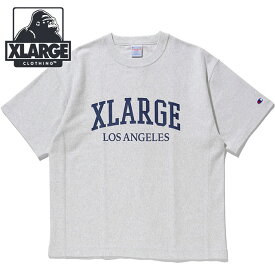 【在庫限り】【コラボ】エクストララージ XLARGE メンズ チャンピオン リバースウィーブショートスリーブ Tシャツ [101232011001 SS23] XLARGE×Champion REVERSE WEAVE S/S TEE x-large エックスラージ トップス 半袖 ASH【ts】