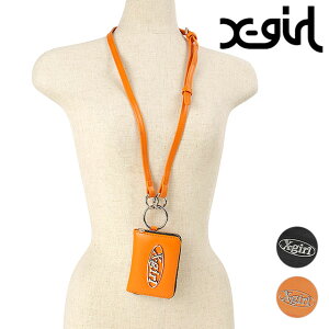 y|Cg10{zGbNXK[ X-girl fB[X I[oS tFCNU[ RC&J[hP[X [105234054027 SS24SPOT] OVAL LOGO FAUX LEATHER COIN & CARD CASE XGIRL z ~jEHbg K戵Xyc
