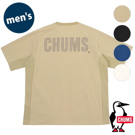 チャムス CHUMS メンズ エアトレイルストレッチチャムスTシャツ [CH01-2344 SS24] Airtrail Stretch CHUMS T-Shirt トップス 半袖 クルーネック 撥水仕様 【メール便可】