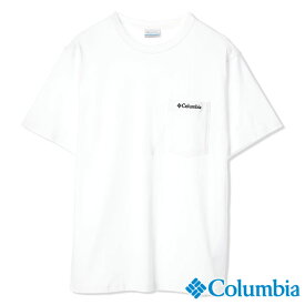 コロンビア Columbia メンズ ヤングストリートショートスリーブクルー [XE1769-100 SS24] Yonge Street Short Sleeve Crew トップス 半袖Tシャツ ポケットTee クルーネック UVカット White 【メール便可】