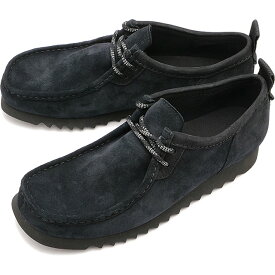 クラークス Clarks メンズ ワラビー フューチャー ロー [26176223 SS24] Wallabee FTRE Lo 靴 モカシンシューズ ブラックスエード【ts】【sp】【e】