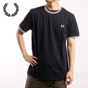 �y�ő�100%�|�C���g�o�b�N�z�t���b�h�y���[ FRED PERRY �����Y �c�C�� �e�B�b�v�h T�V���c [M1588-795/M1588V-795] �t���b�h�E�y���[ FREDPERRY TWIN TIPPED T-SHIRT �g�b�v�X ���� �N���[�l�b�N NAVY �y���[����