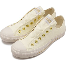 コンバース CONVERSE レディース スニーカー オールスター スリップ III ローカット [31312230 SS24Q2] ALL STAR SLIP III OX 靴 スリッポン OFF-WHITE/GOLD