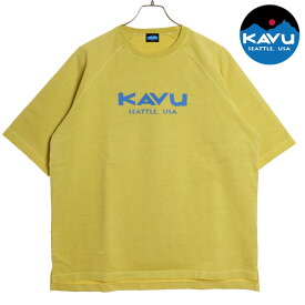 【4/20は楽天カード＆エントリーで13倍】カブー KAVU メンズ ヘビーウェイトTシャツ [19821807 SS24] H/W Tee トップス 半袖 クルーネック ショートスリーブ Yellow