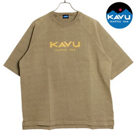 【4/25は楽天カードで最大23倍】カブー KAVU メンズ ヘビーウェイトTシャツ [19821807 SS24] H/W Tee トップス 半袖 クルーネック ショートスリーブ Brown