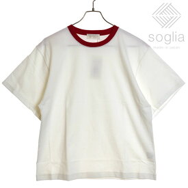 【4/25は楽天カードで最大23倍】ソリア Soglia メンズ オープンエンド ハーフスリーブ Tシャツ [SS24] OPEN END Half Sleeve T-shirt トップス 日本製 ショートスリーブ 半袖 ホワイト