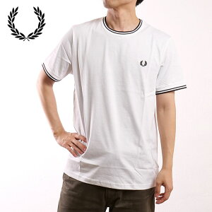 �t���b�h�y���[ FRED PERRY �����Y �c�C�� �e�B�b�v�h T�V���c [M1588-100/M1588V-100] �t���b�h�E�y���[ FREDPERRY TWIN TIPPED T-SHIRT �g�b�v�X ���� WHITE �y���[���։z ���K�戵�X
