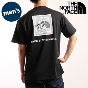 �y�ő�100%�|�C���g�o�b�N�z�U�E�m�[�X�E�t�F�C�X THE NORTH FACE �V���[�g�X���[�u�o���_�i�X�N�G�A���S�e�B�[ [NT32446-K2 SS25] S/S Bandana Square Logo Tee �����Y TNF �A�E�g�h�A �g�b�v�X ����T�V���c �u