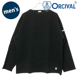 【2/10限定 最大P36倍】オーシバル ORCIVAL クルーネック ロングスリーブプルオーバー [#B473 SS25] CREW NECK L/S P.O. フランス製 メンズ トップス カットソー 長袖Tシャツ BLACK 正規取扱店