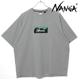 【最大100%ポイントバック】ナンガ NANGA エコハイブリッド ボックスロゴ ルーズフィットTシャツ [N2500-1M025Z SS25] ECO HYBRID BOX LOGO LOOSE FIT TEE メンズ トップス 半袖 アウトドア L.GRY 正規取扱店