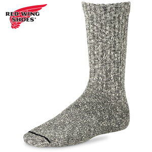 bhEBO REDWING Rbguh }[ON[ [97167/97644] COTTON BLEND MARL RAGG CREW Y C u[c\bNX Made in USA red wing BLACK/WHITE y[։z K戵X