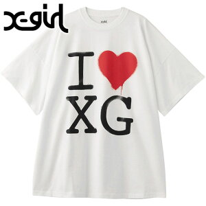 �y30��OFF�^SALE�z�G�b�N�X�K�[�� X-girl �X�e���V�� �A�C���uXG���S �V���[�g�X���[�u �r�b�OTee�h���X [105252041007 SU25] STENCIL I LOVE XG LOGO S/S BIG TEE DRESS ���f�B�[�X �g�b�v�X ���� �r�b�O�V���G�b�g 