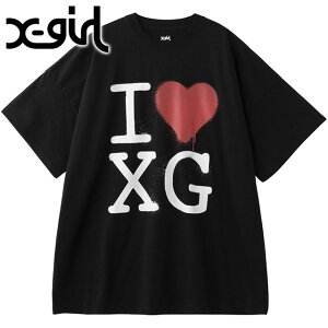 �y�ő�100%�|�C���g�o�b�N�z�G�b�N�X�K�[�� X-girl �X�e���V�� �A�C���uXG���S �V���[�g�X���[�u �r�b�OTee�h���X [105252041007 SU25] STENCIL I LOVE XG LOGO S/S BIG TEE DRESS ���f�B�[�X �g�b�v�X ���� �r�b�O