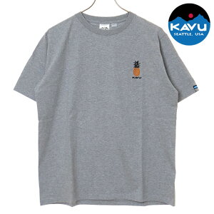 �y�ő�100%�|�C���g�o�b�N�z�J�u�[ KAVU �����Y OP�p�C�i�b�v��T�V���c [19822427 SS26] OP Pineapple Tee �g�b�v�X ���� �����|�C���g �O���[ Grey �y���[���։z ���K�戵�X�ycp�z
