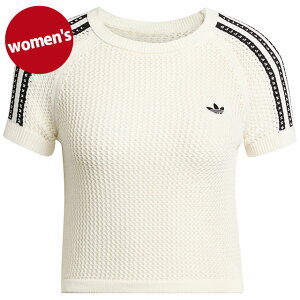 �A�f�B�_�X �I���W�i���X adidas Originals ���f�B�[�X �j�e�B�h �N���V�F�b�g �J�� �e�B�[ [WY172/KE0200 SS26] KNITTED CROCHET CALI TEE �g�b�v�X ���� T�V���c �� �I�t�z���C�g �y���[���։z ���K�戵�X