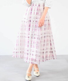 【定価12,100円→7,260円】【SALEアウトレット】シアーチェックフレアスカート/MM517217 MISCH MASCH ミッシュマッシュ 公式