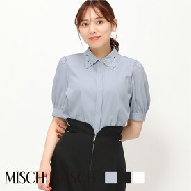 【MISCH MASCH】【ミッシュマッシュ】【公式】【フェミニン】襟刺繍ブラウス/mm418123