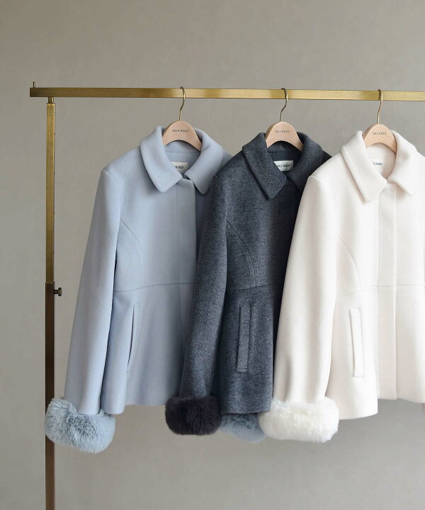 楽天市場】【50%OFF】【WEB限定】2way袖ファーペプラムコート ペプラム 