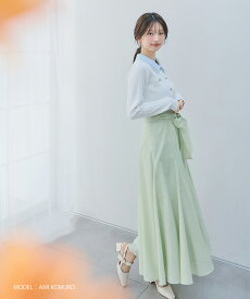 【30%OFF】【2026春夏アイテム】シアーボイルカラースカート/MM617201 ミッシュマッシュ ロング丈 透け感 シアー リボン