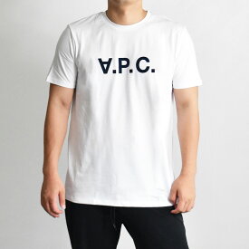 アーペーセー Tシャツ メンズ ロゴ 半袖 カジュアル ブランド コットン ベロア ホワイト 白 a.p.c COBQX H26586
