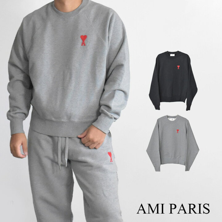 楽天市場】AMI PARIS アミ 長袖 スウェット ロゴ メンズ ブランド 