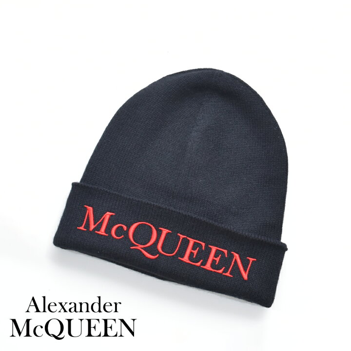 楽天市場】ALEXANDER McQUEEN 帽子 ニットキャップ ニット帽 プリント 