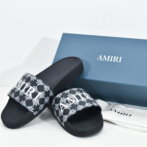 AMIRI �A�~�� �T���_�� Amiri BLACK Slides with logo POOL SLIDE AMFOSL1006 2026�t�ăV�[�Y�����f��