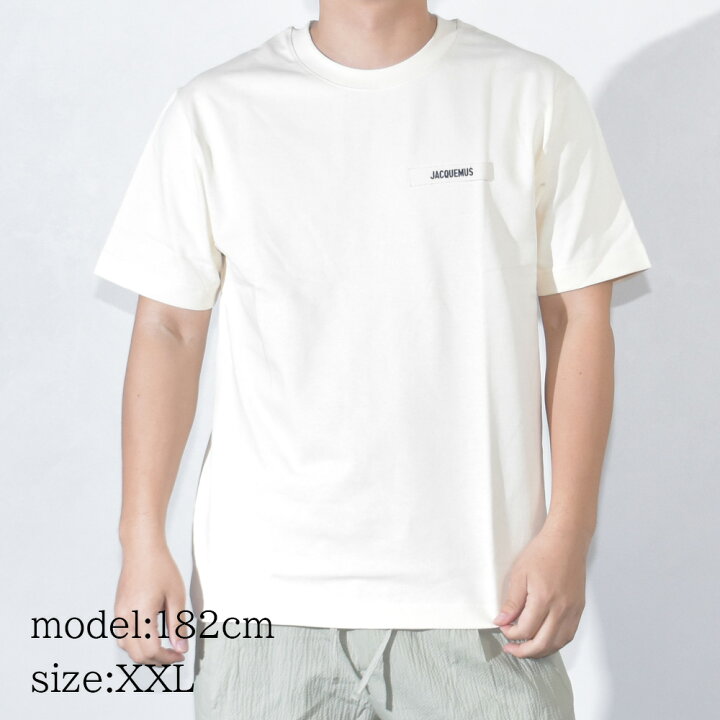 楽天市場】JACQUEMUS Tシャツ グログラン ロゴ メンズ ホワイト 