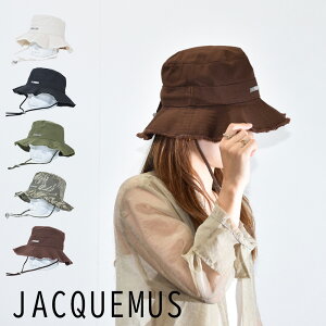 JACQUEMUS �X�q �o�P�b�g�n�b�g �����Y ���f�B�[�X �u���b�N �� �J�[�L �� �z���C�g �� �u���E�� ���F �u�����h ���S �o�P�n �W���b�N���X 213AC002