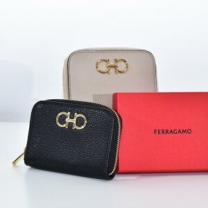 Salvatore Ferragamo ���f�B�[�X �R�C���P�[�X �_�u���K���`�[�j �K���`�[�j ���E���h�W�b�v �O���C�� 220406 �t�F���K�� FERRAGAMO