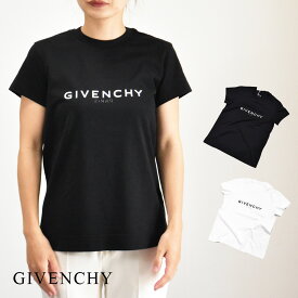 ジバンシー Tシャツ ロゴ レディース 半袖 ブランド GIVENCHY クルーネック 黒 ブラック 白 ホワイト カットソー BW707Y