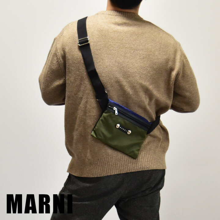 楽天市場】マルニ ショルダーバッグ ナイロン ロゴ 軽量 ブランド 